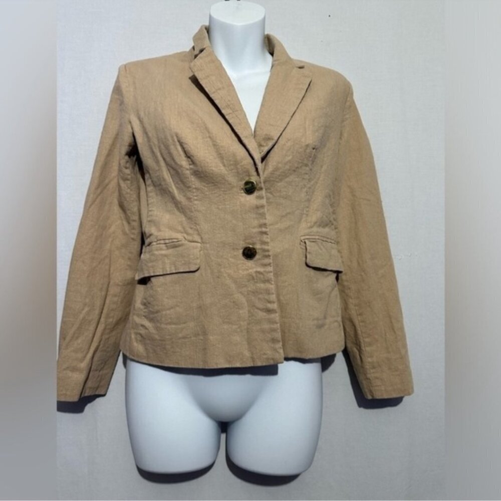 Harve Benard Tailored Tan Blazer Size 2 Classic Workwear
